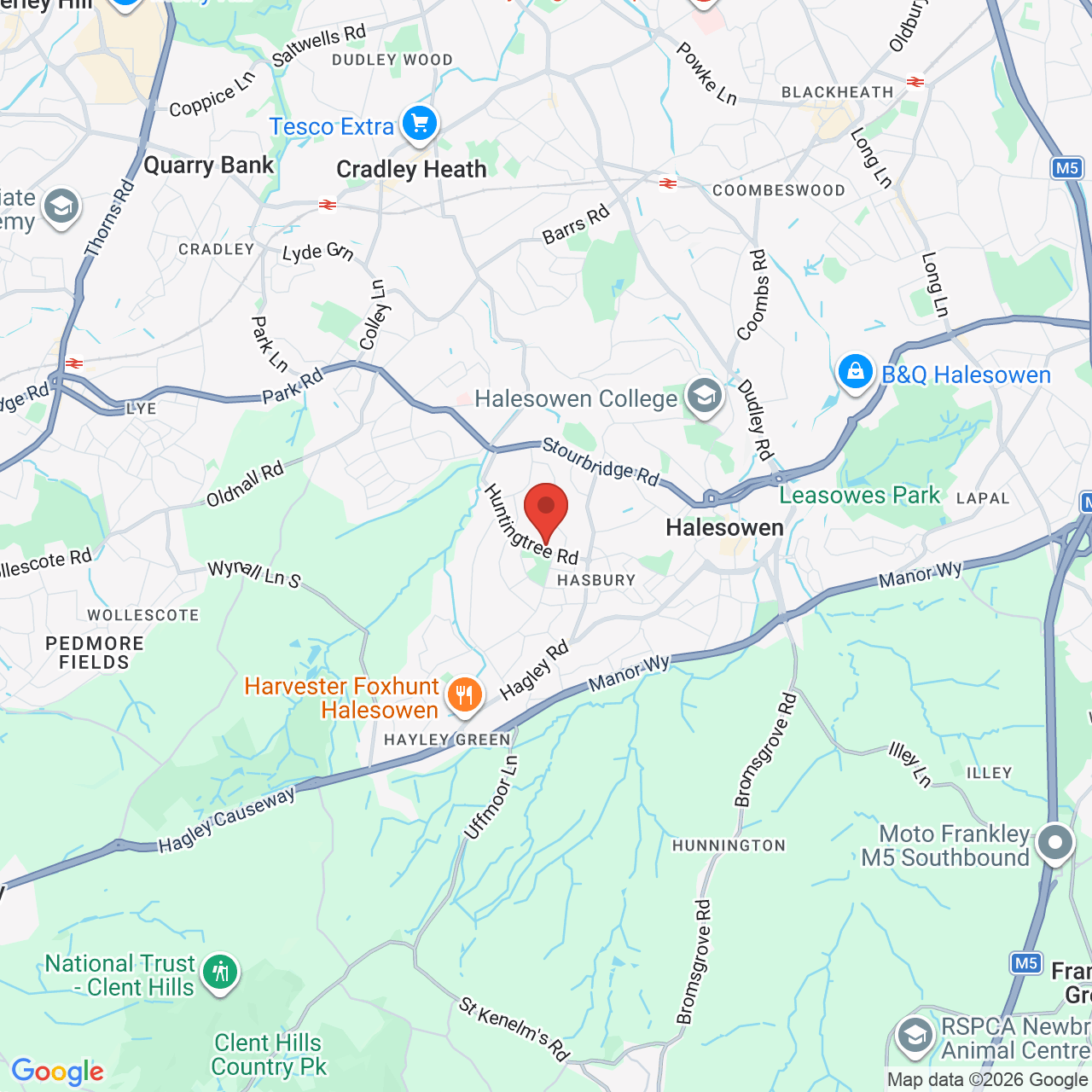 Map displaying job location