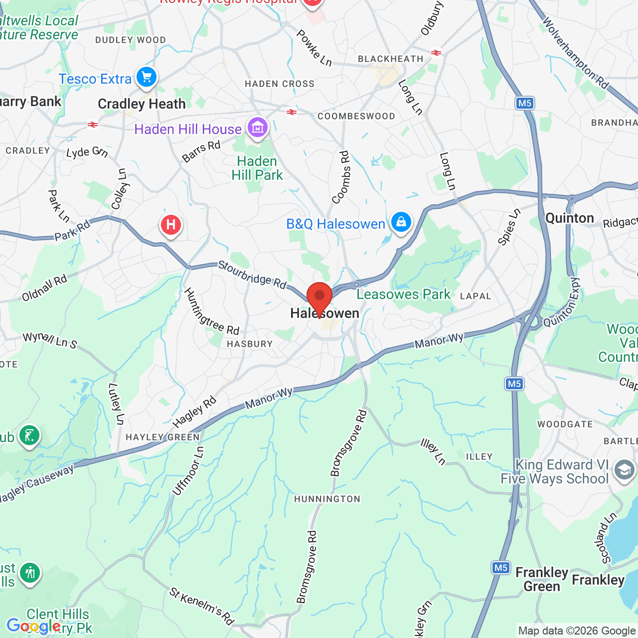 Map displaying job location