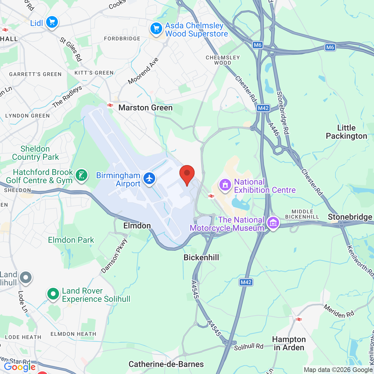 Map displaying job location