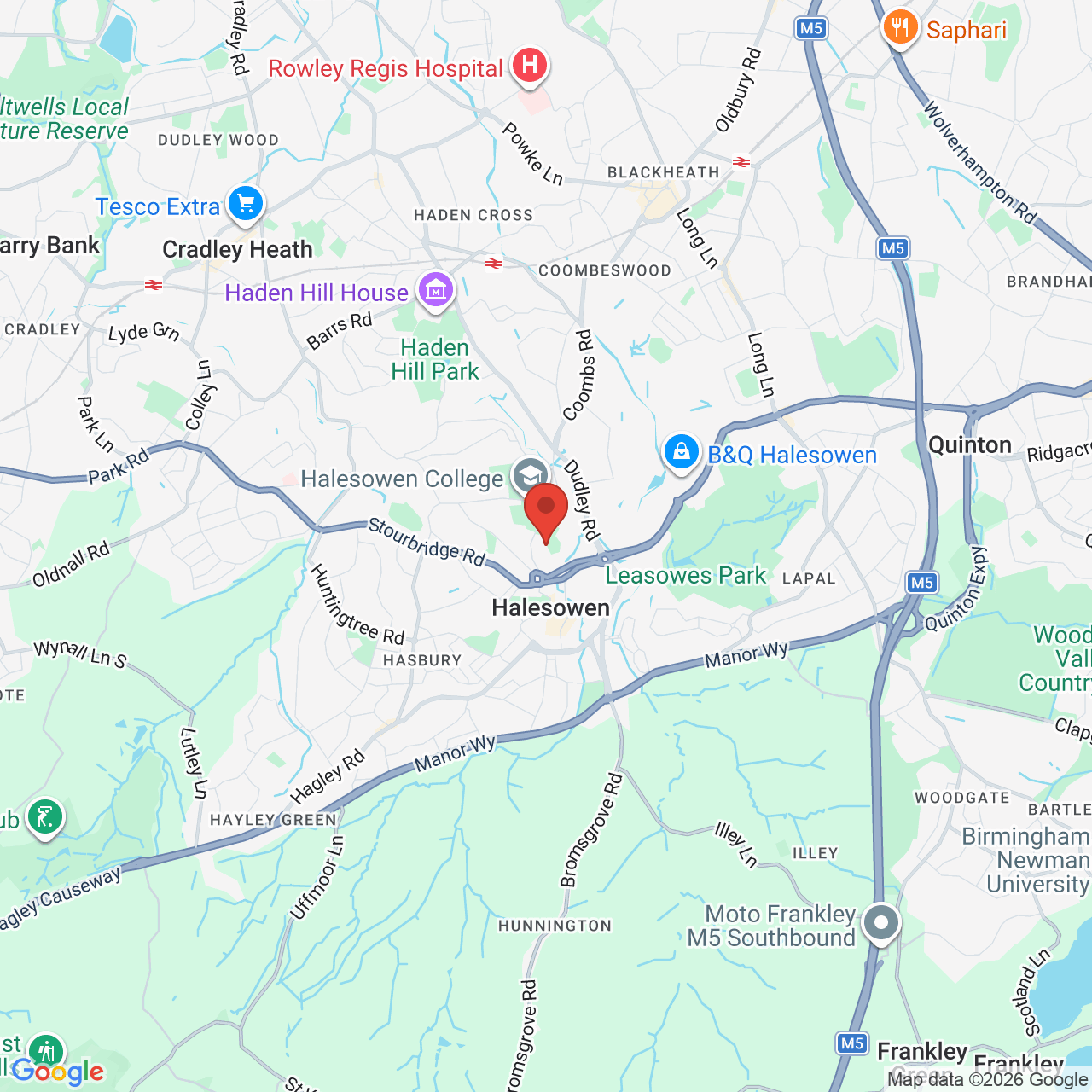 Map displaying job location