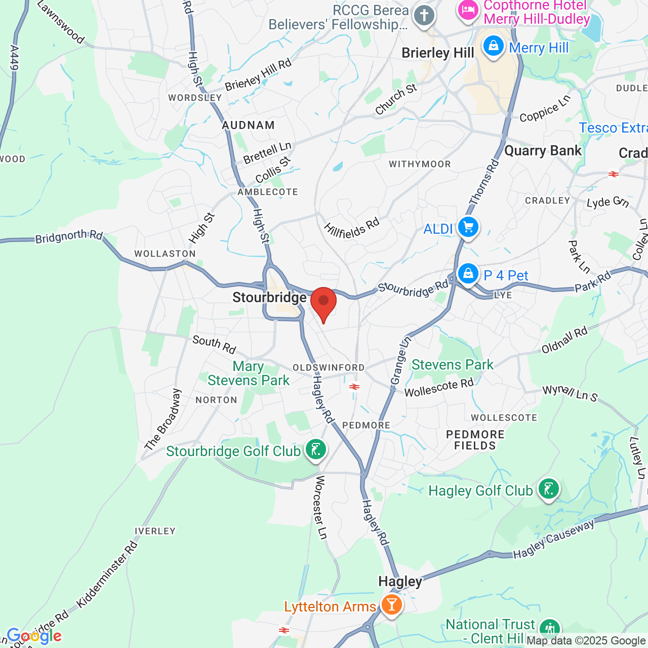 Map displaying job location