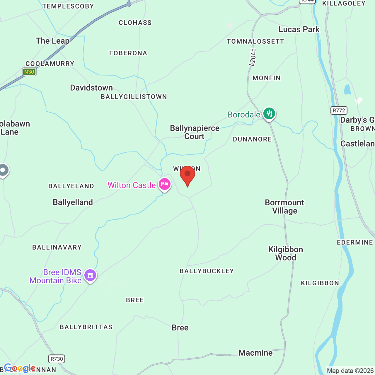 Map displaying job location