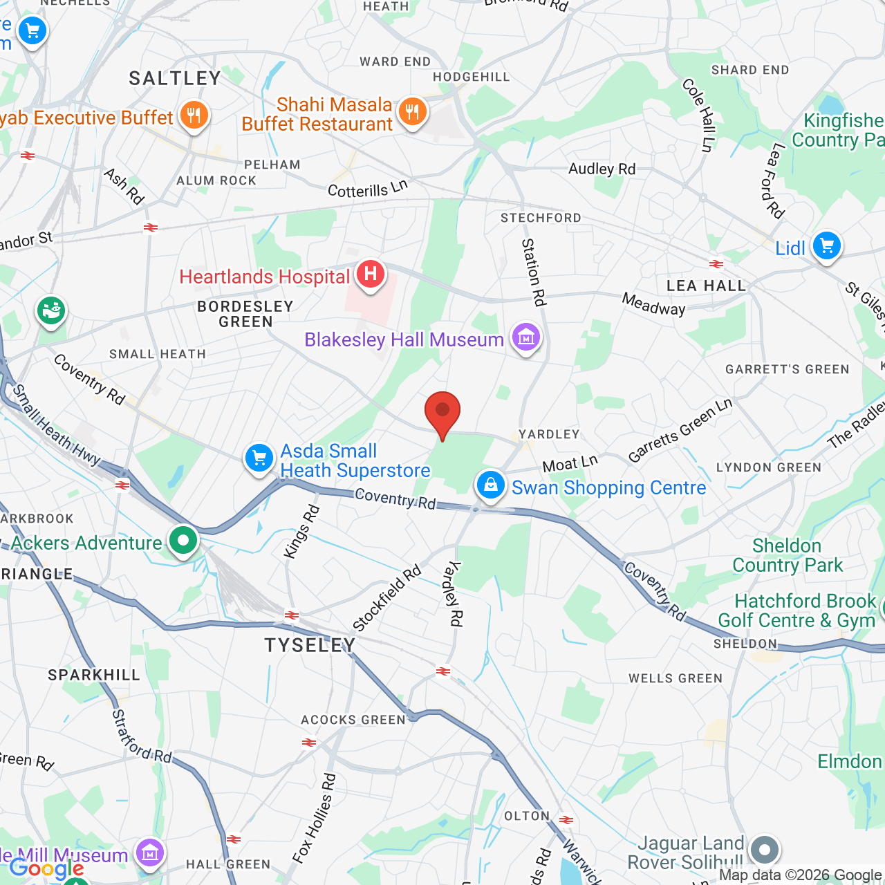 Map displaying job location