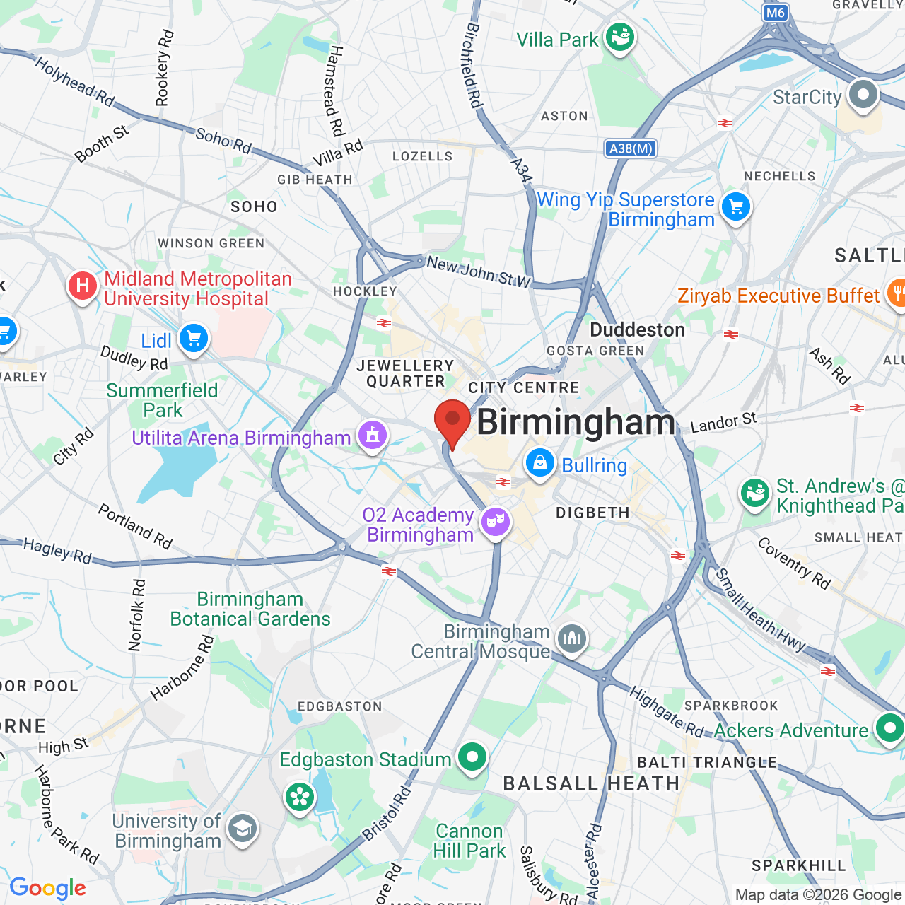 Map displaying job location