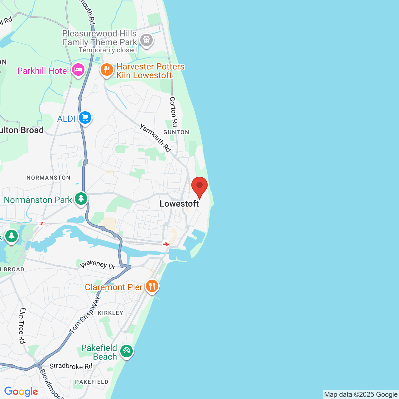 Map displaying job location