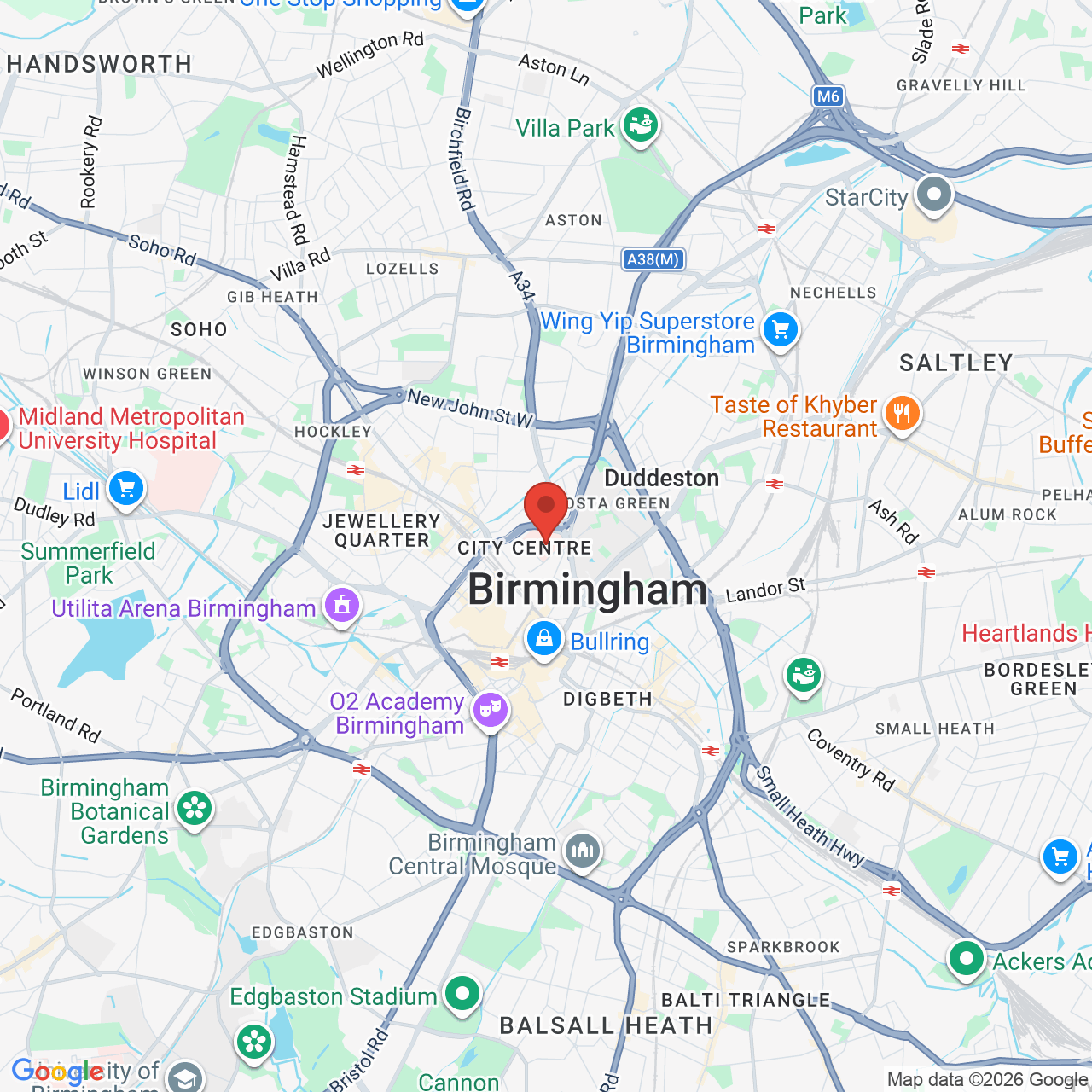 Map displaying job location