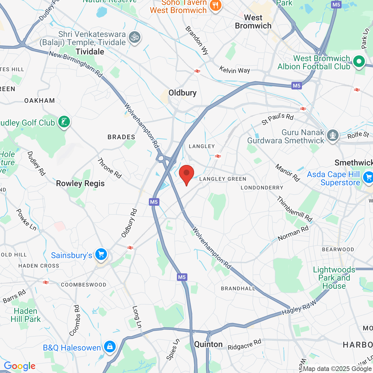 Map displaying job location