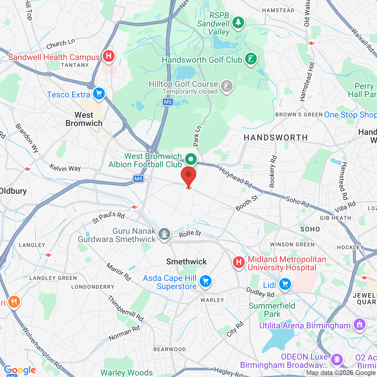 Map displaying job location