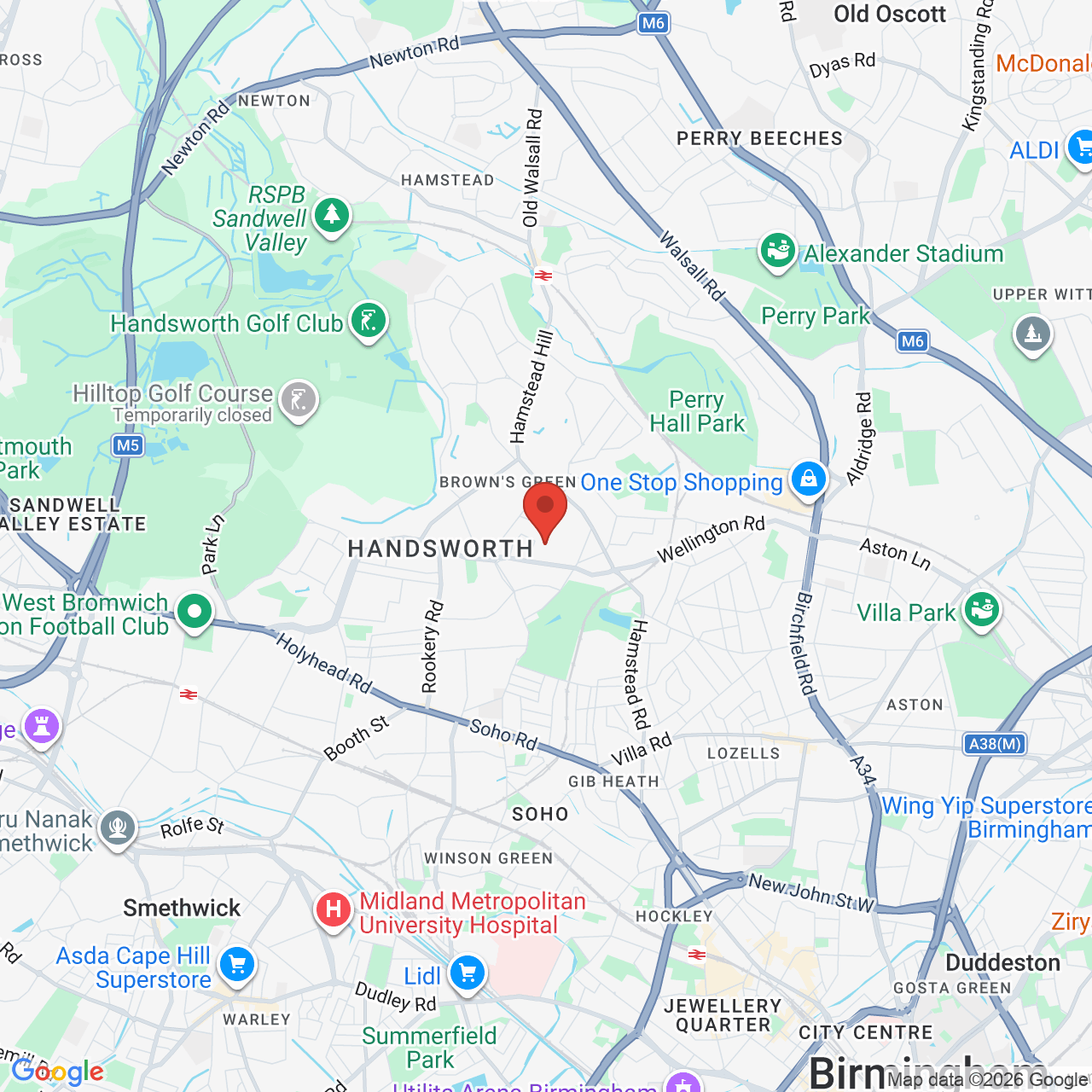 Map displaying job location