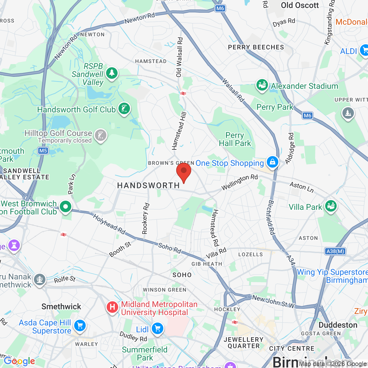 Map displaying job location