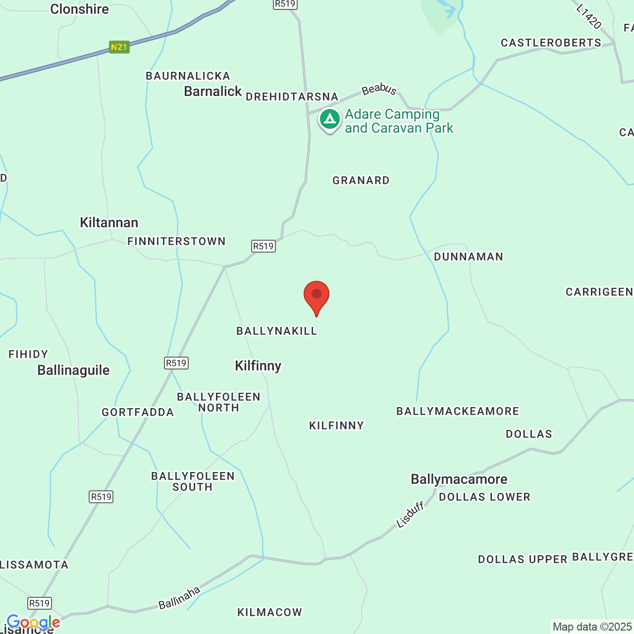 Map displaying job location