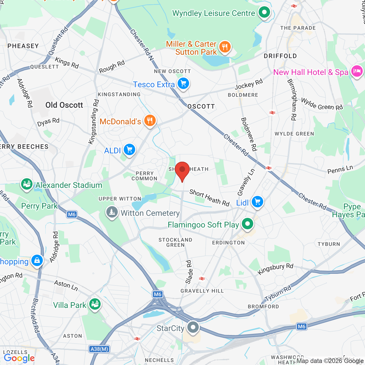 Map displaying job location