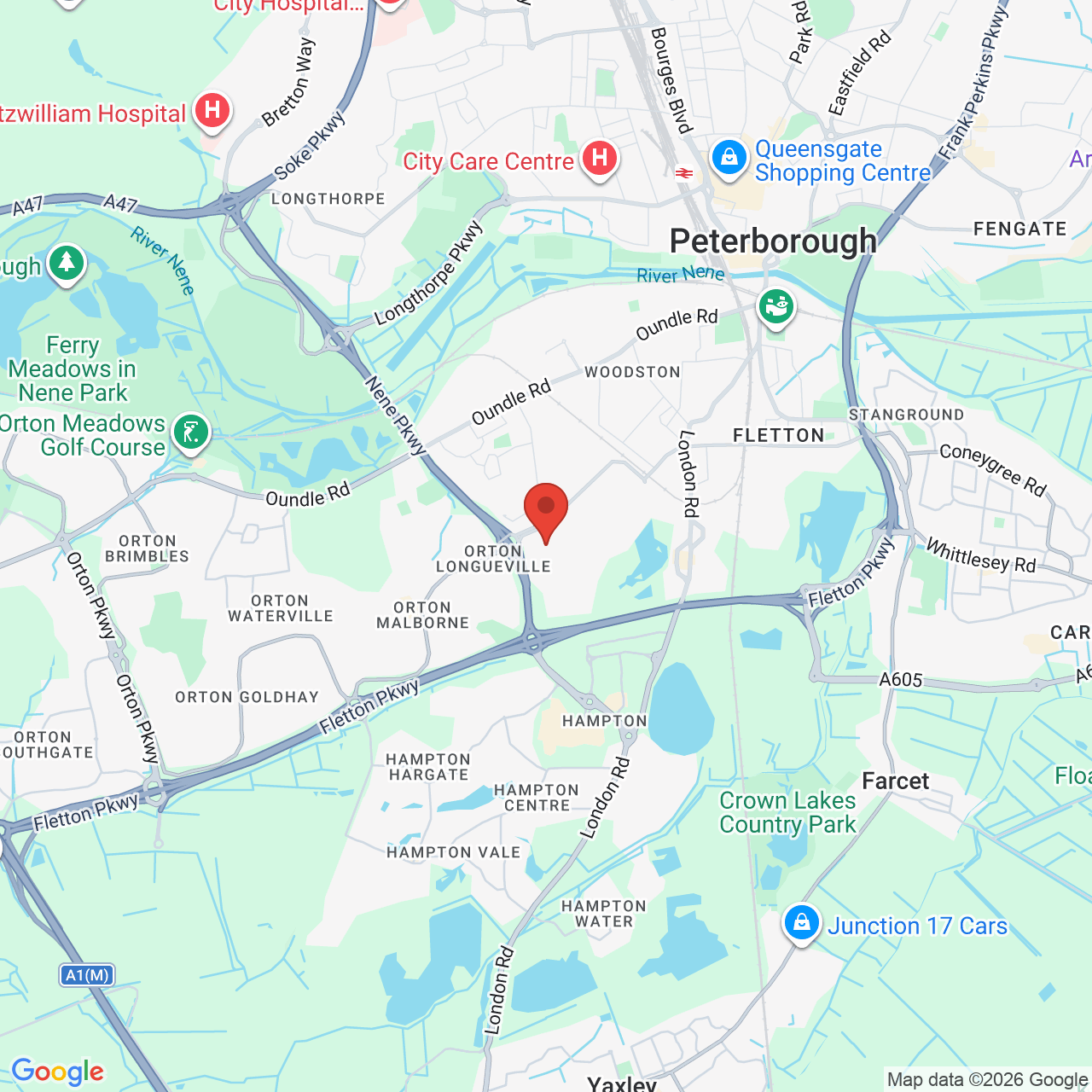 Map displaying job location