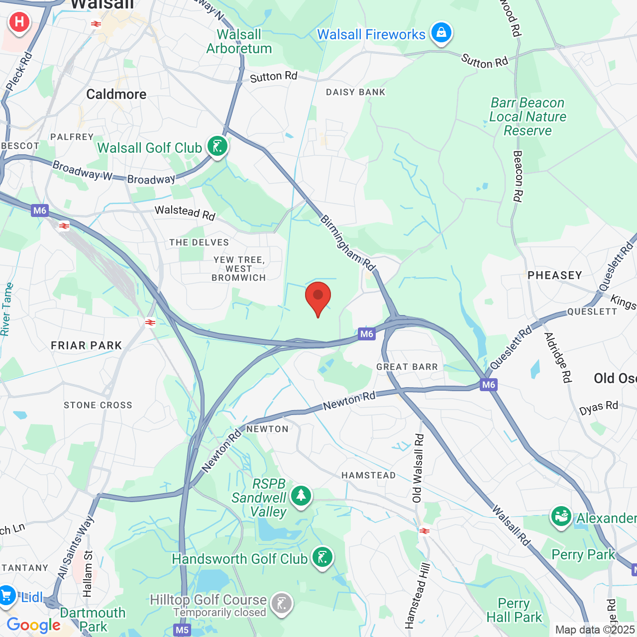 Map displaying job location