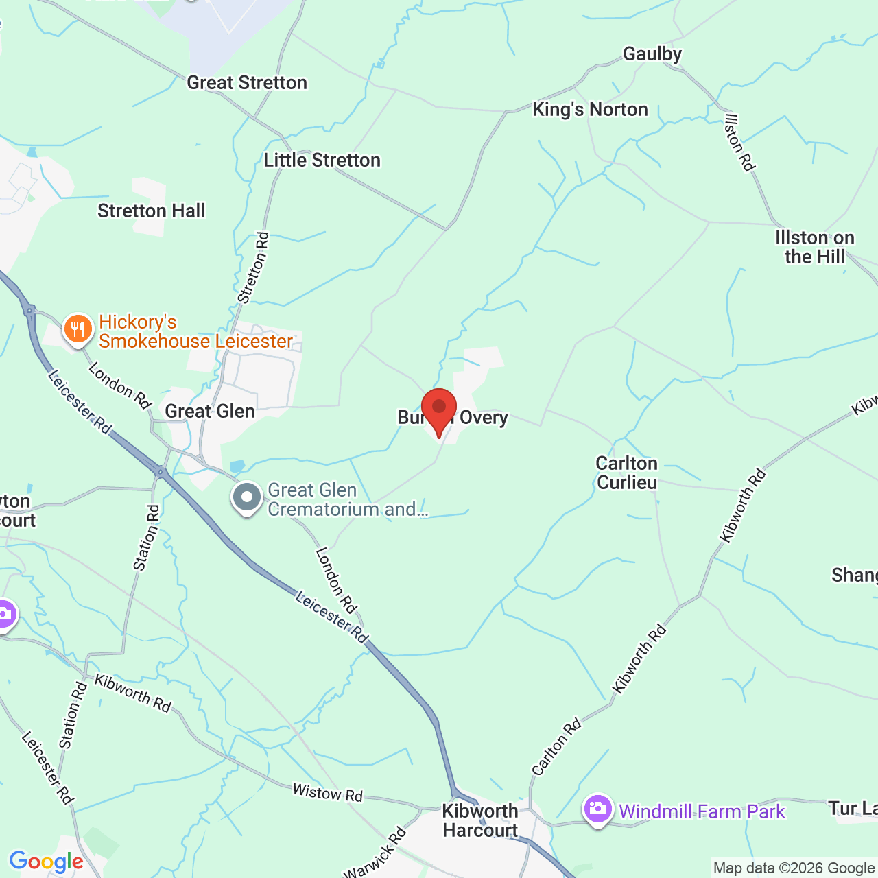 Map displaying job location