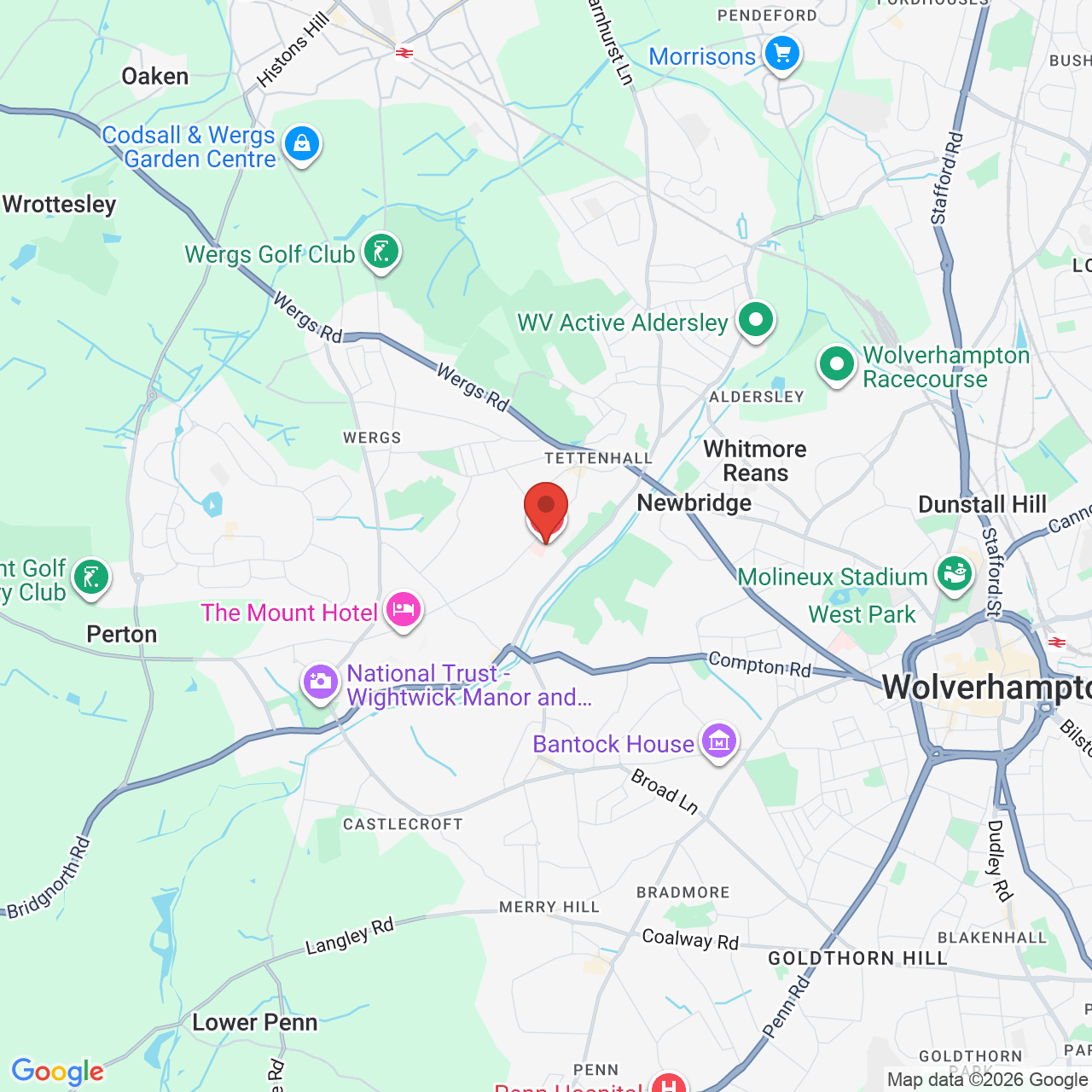 Map displaying job location