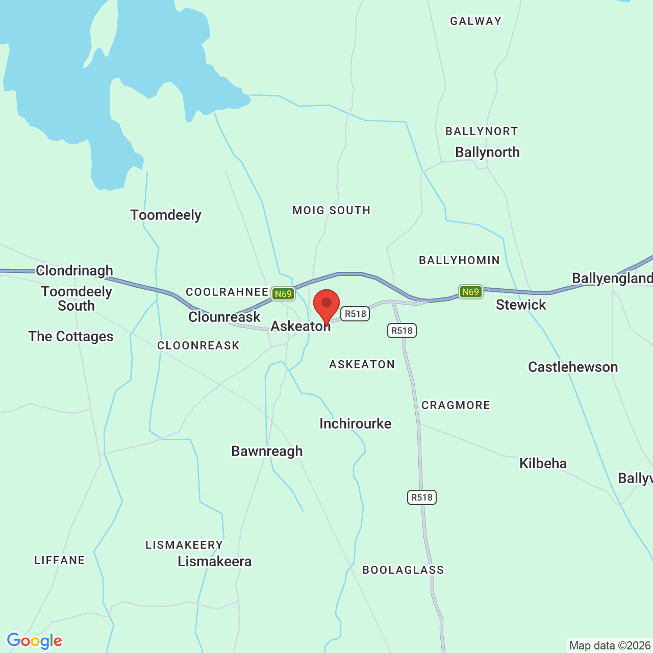 Map displaying job location