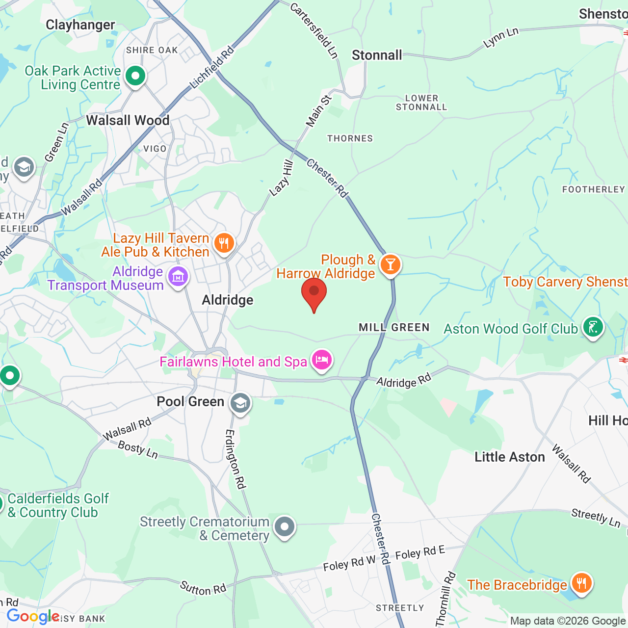 Map displaying job location