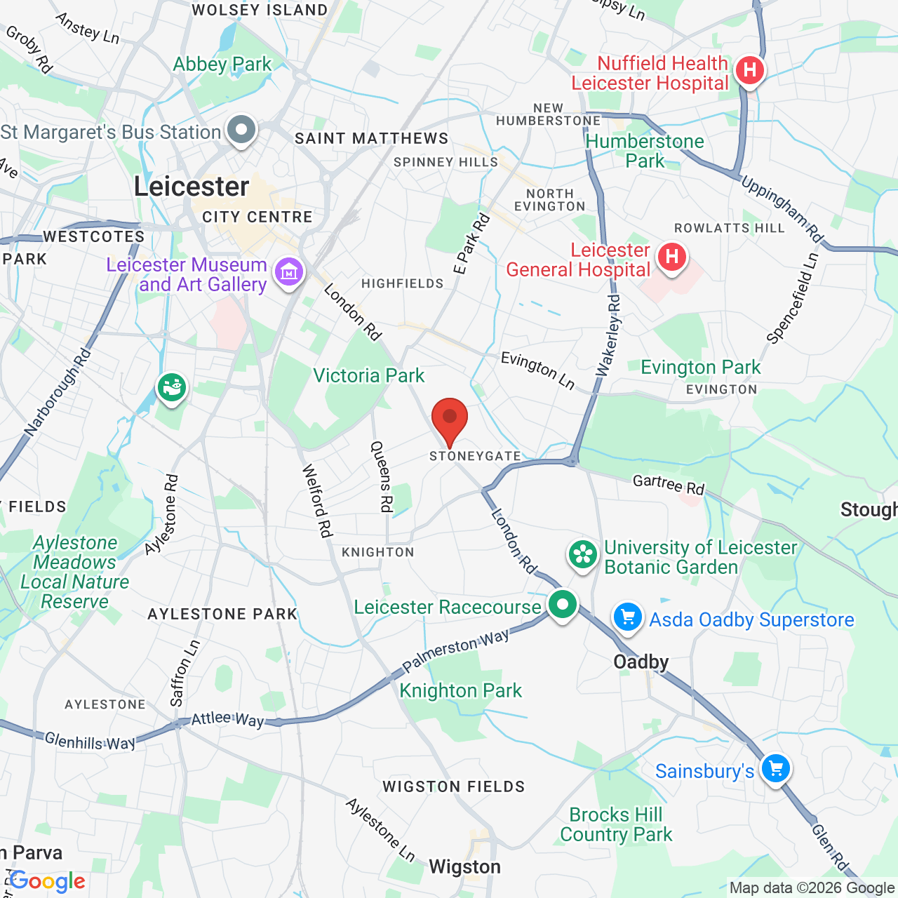 Map displaying job location