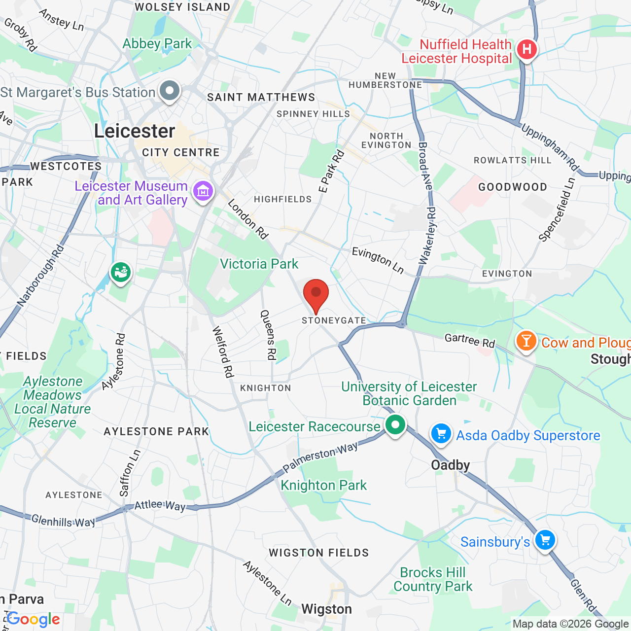 Map displaying job location