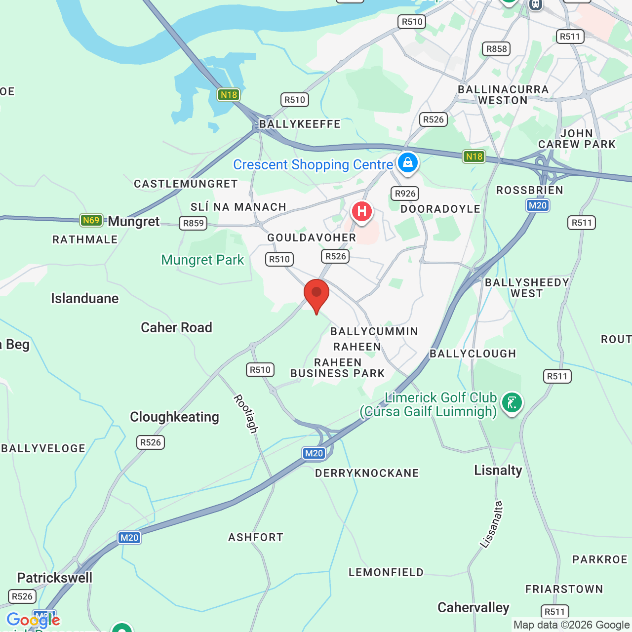 Map displaying job location