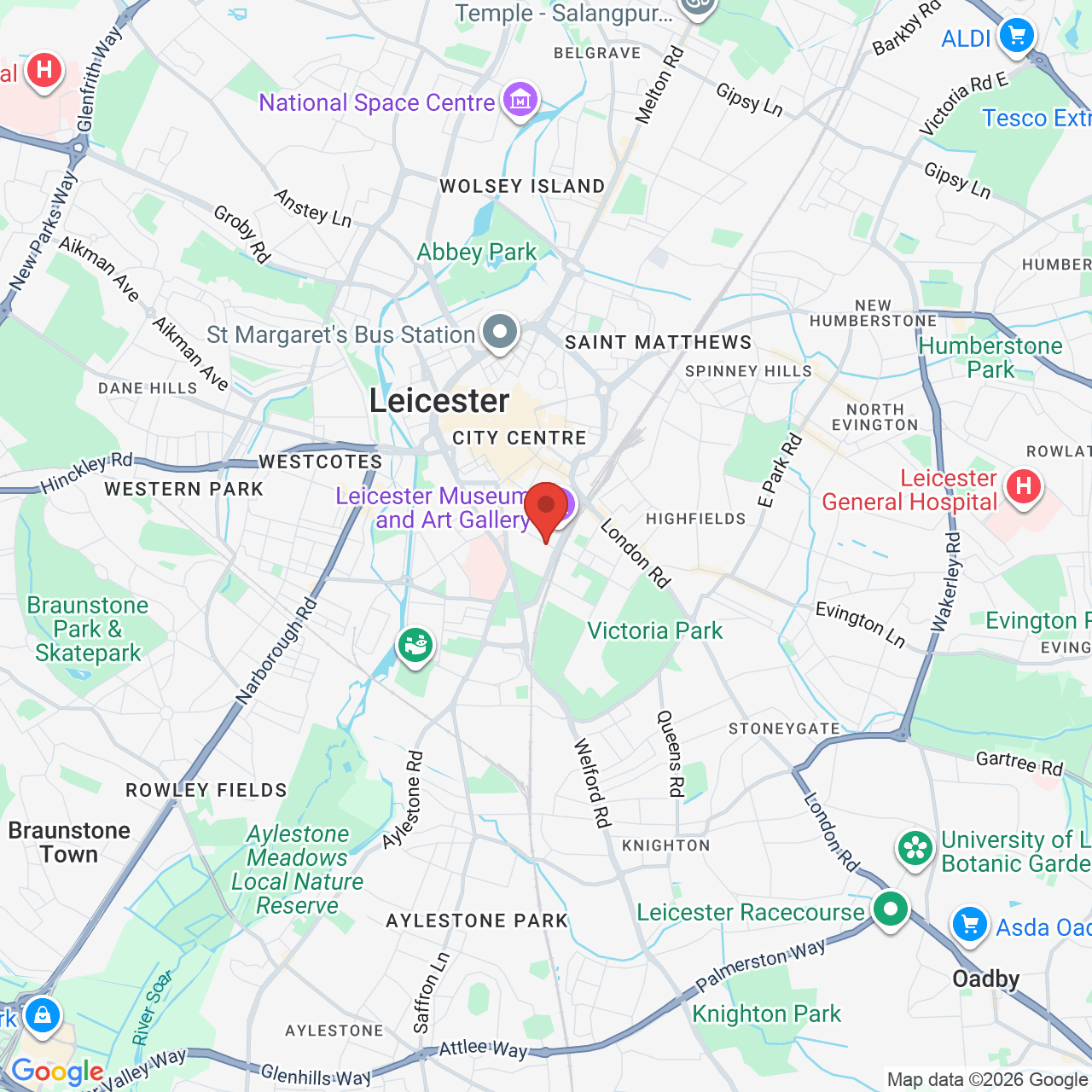 Map displaying job location