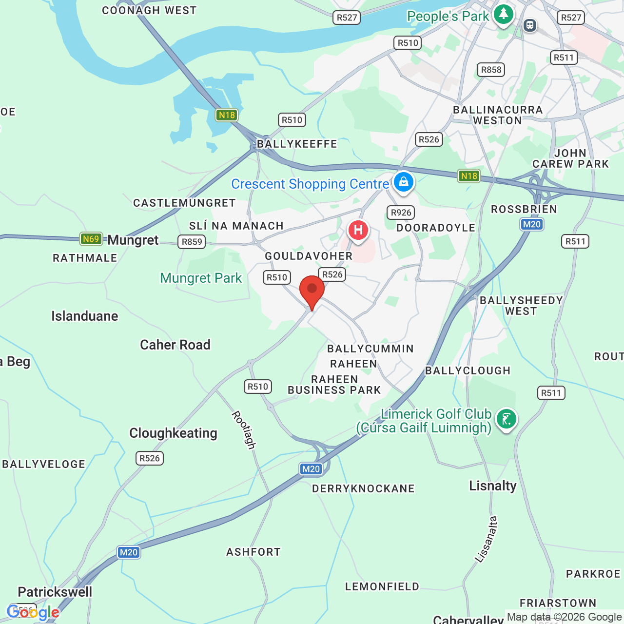 Map displaying job location