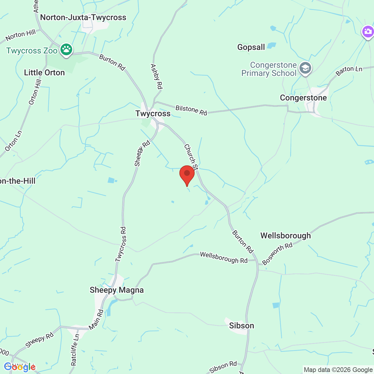 Map displaying job location