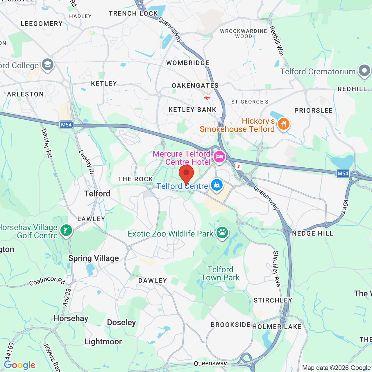 Map displaying job location