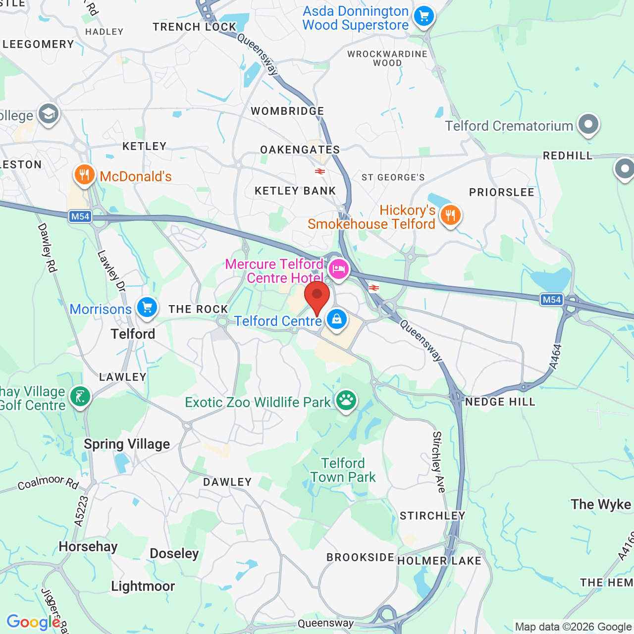 Map displaying job location