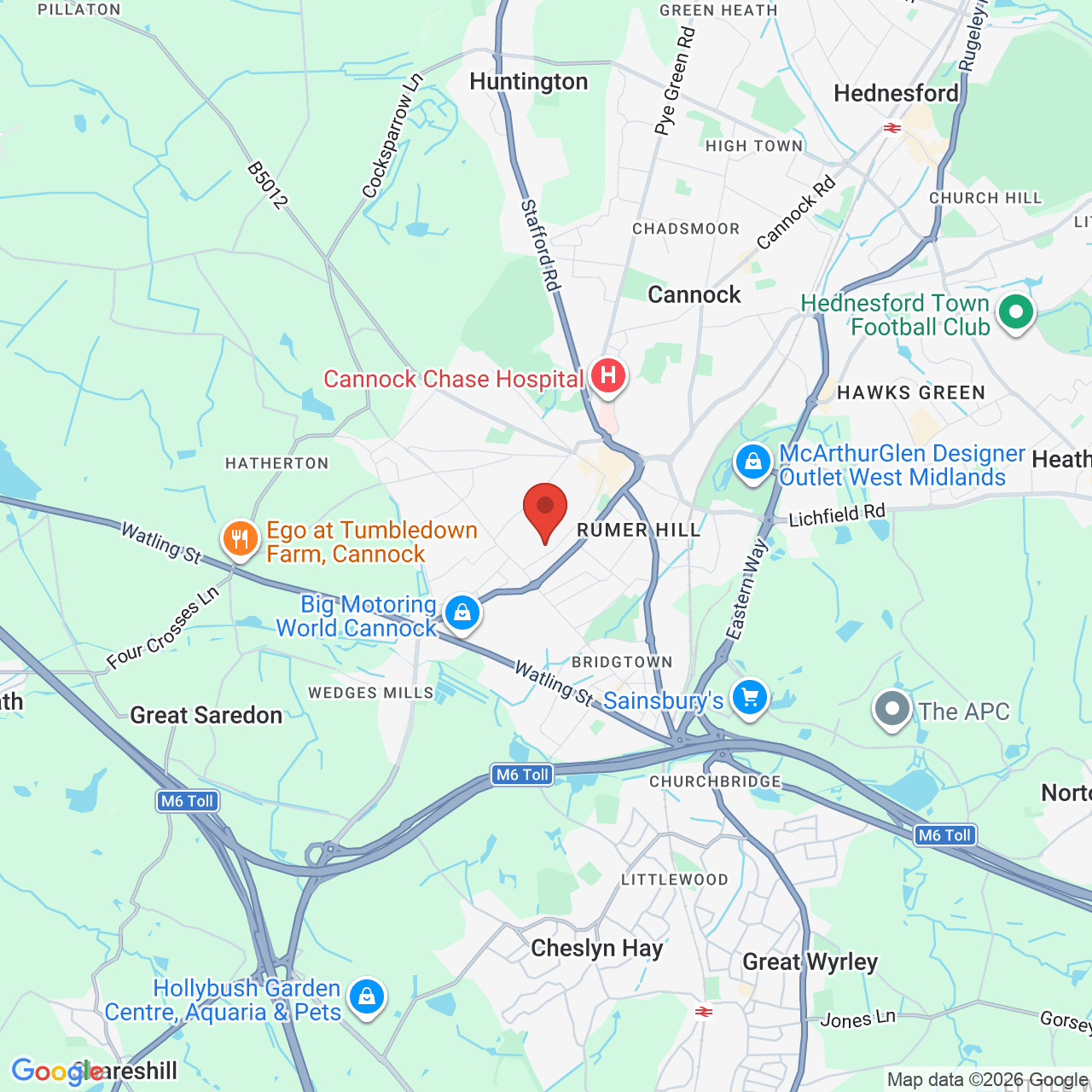 Map displaying job location