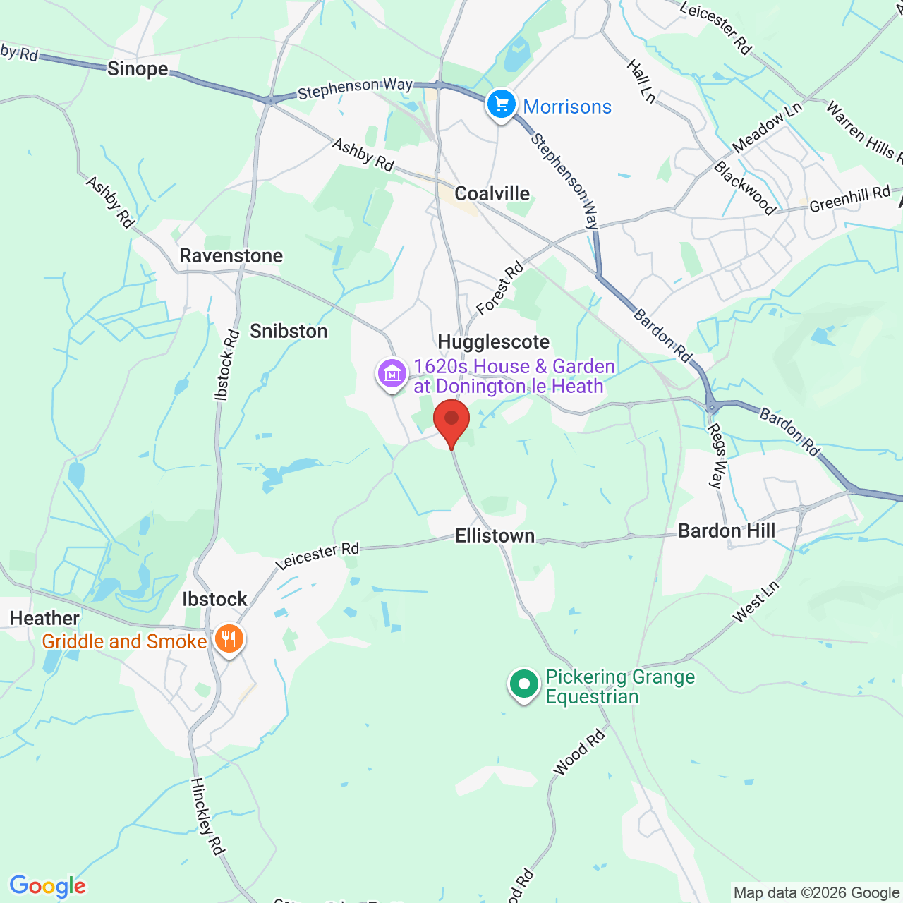 Map displaying job location