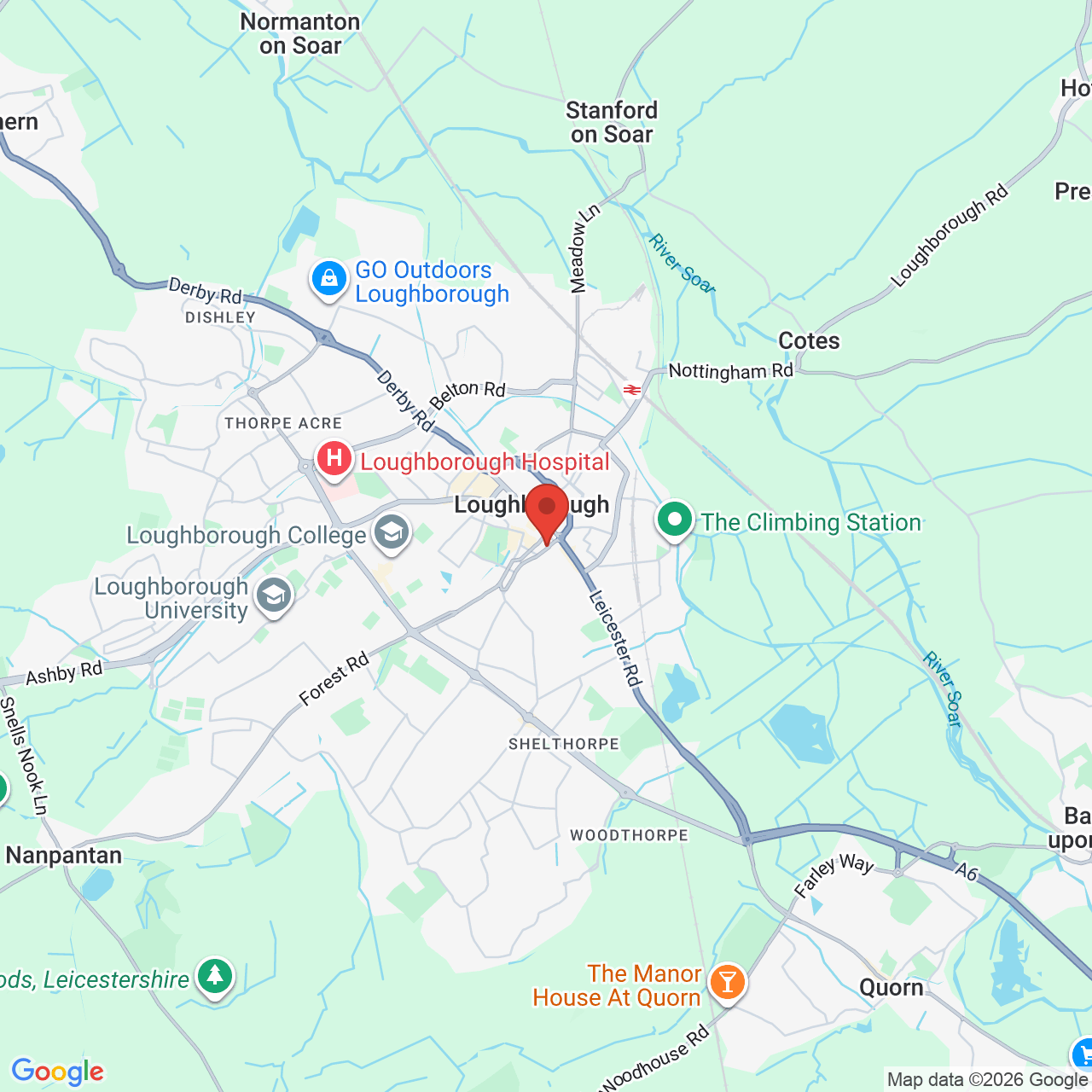 Map displaying job location