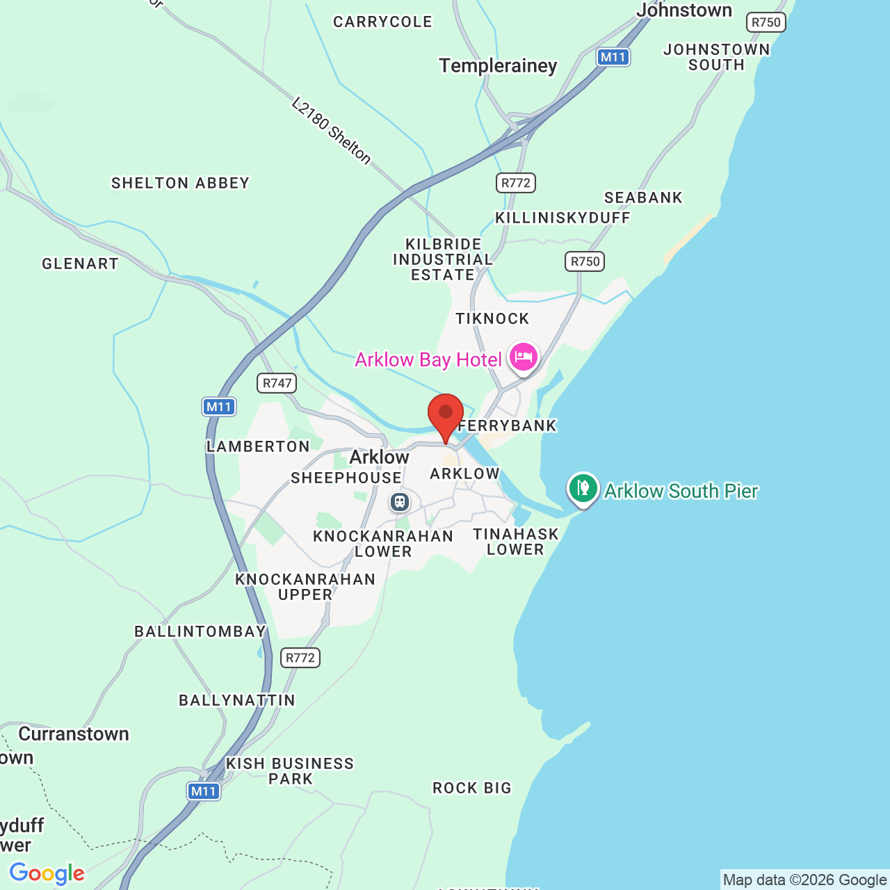 Map displaying job location