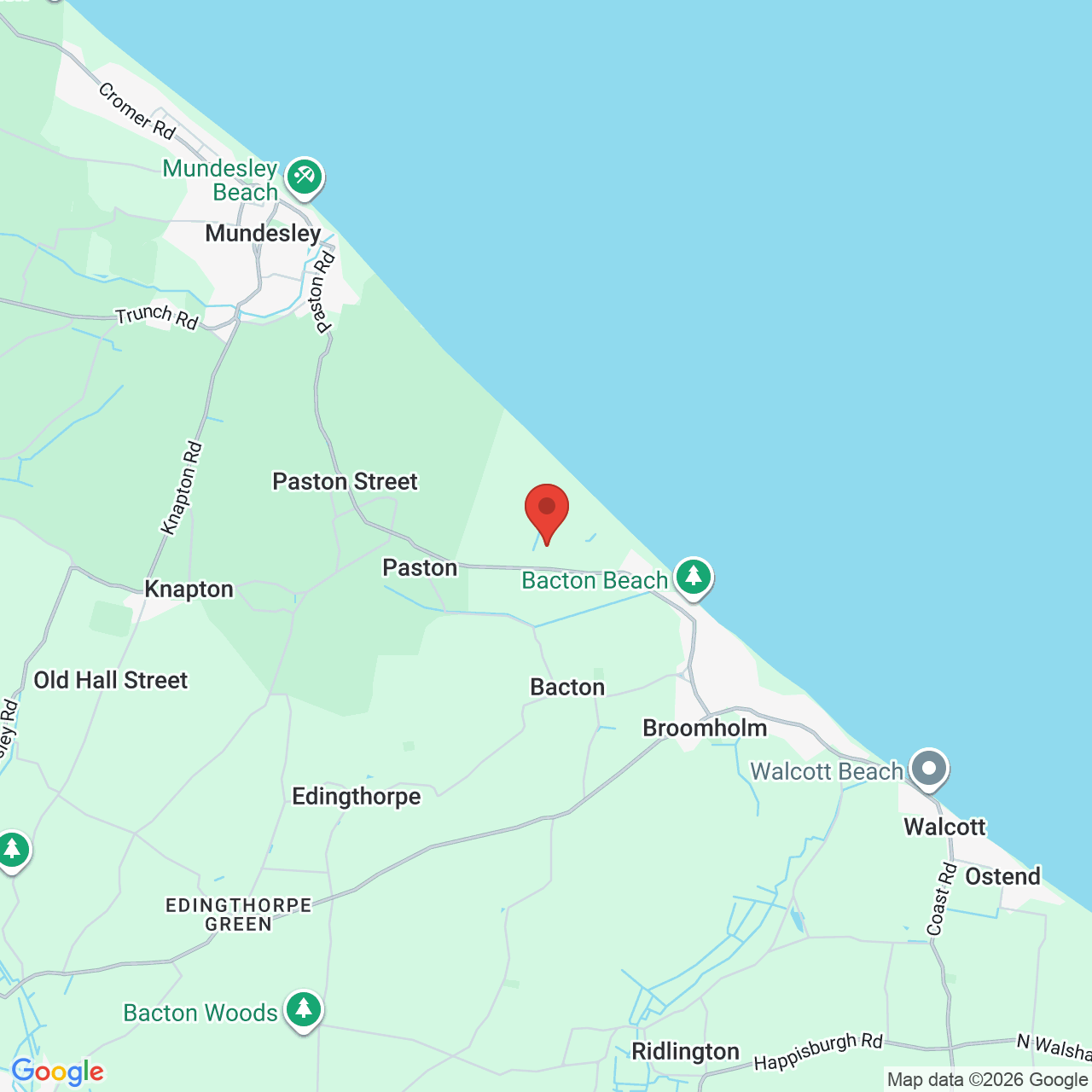 Map displaying job location