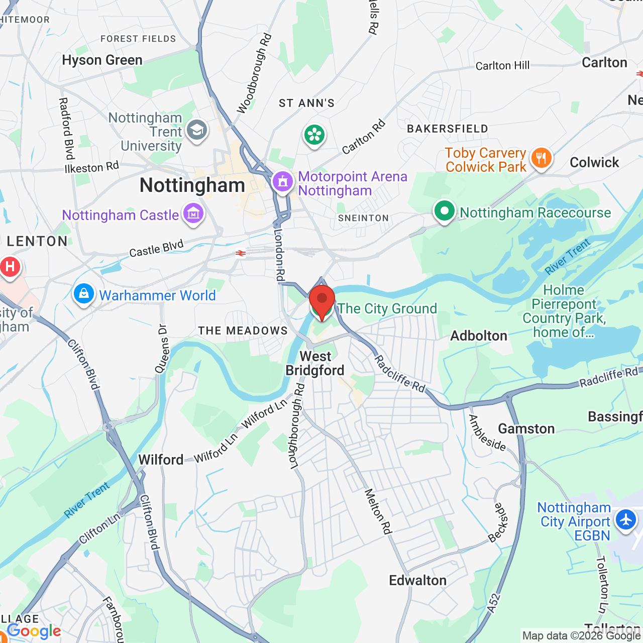 Map displaying job location