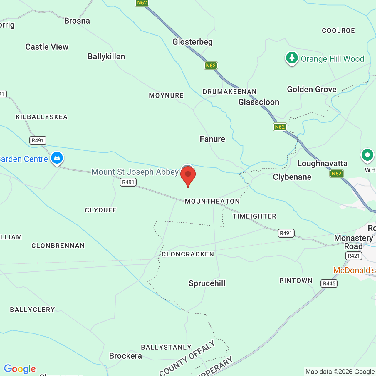 Map displaying job location