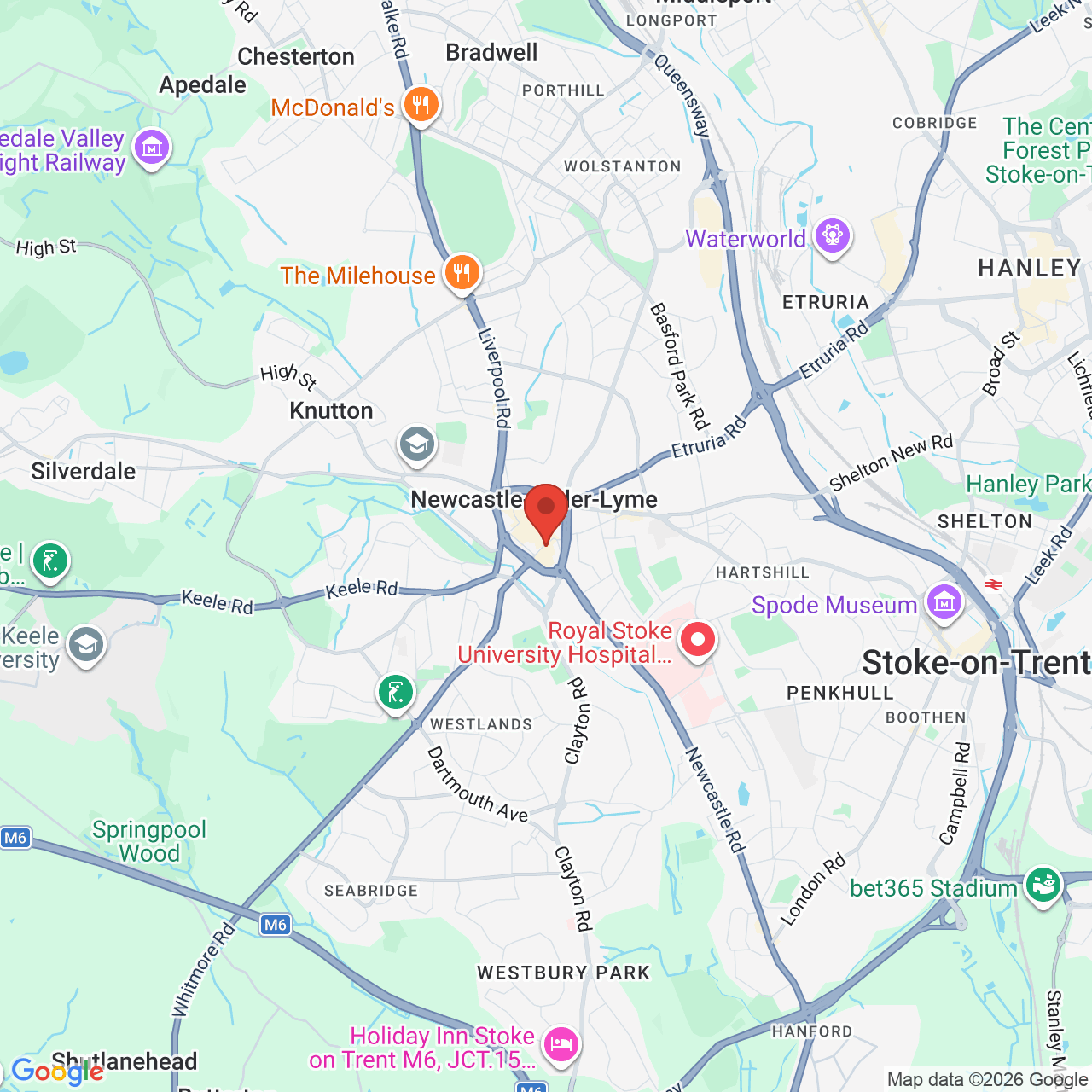 Map displaying job location