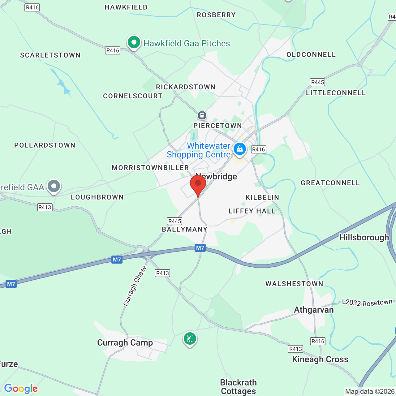 Map displaying job location