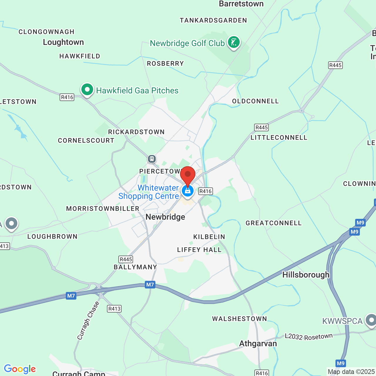 Map displaying job location