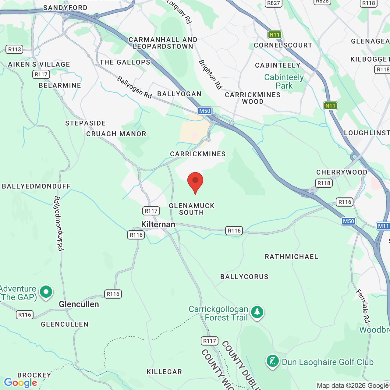 Map displaying job location
