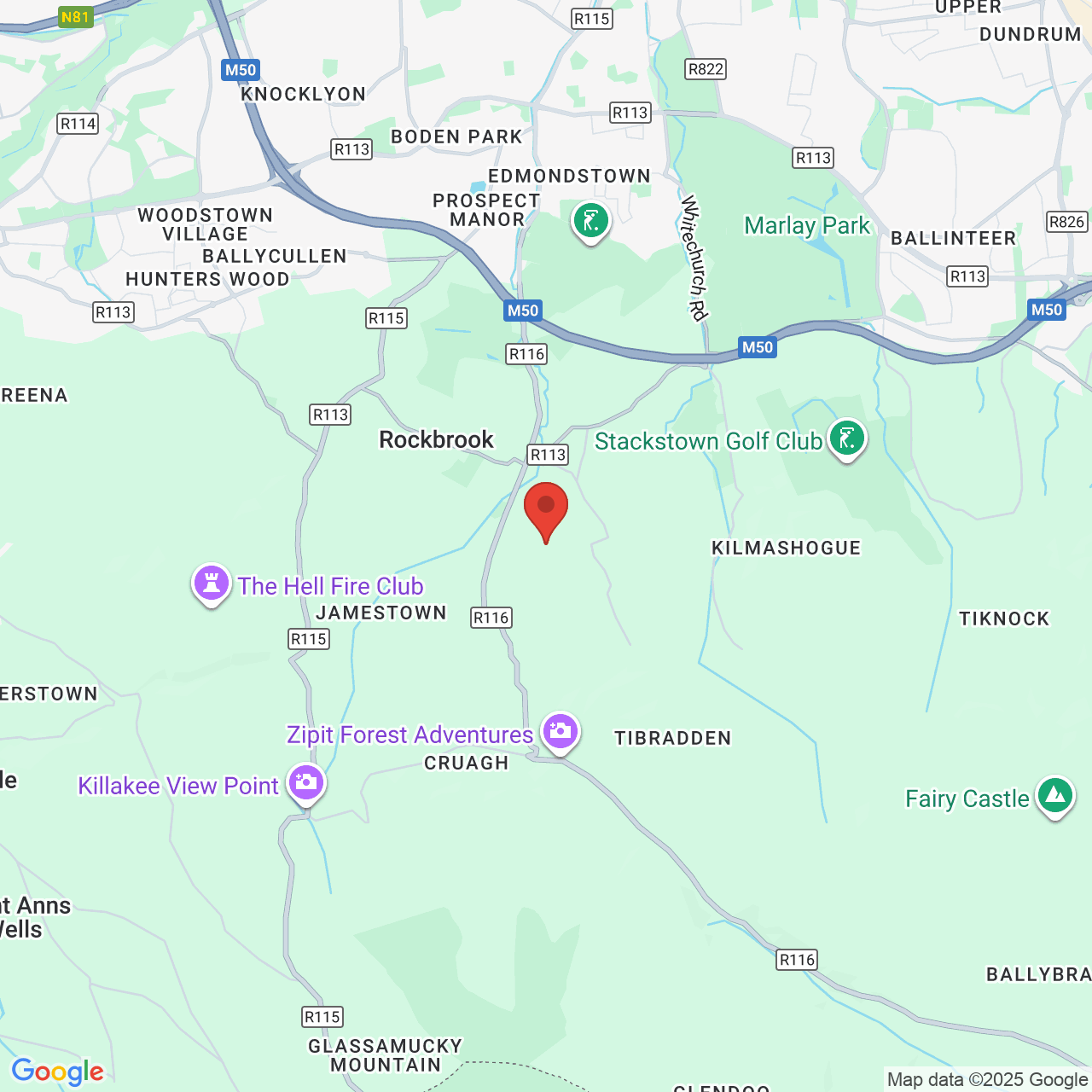 Map showing location of Wesley College Ballinter, Dublin 16, Island of Ireland