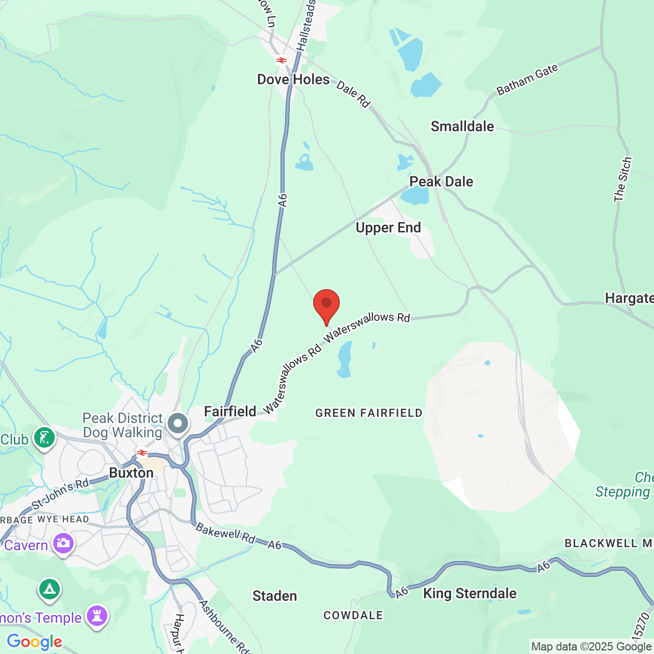 Map showing location of Buxton, United Kingdom, SK17 7JD