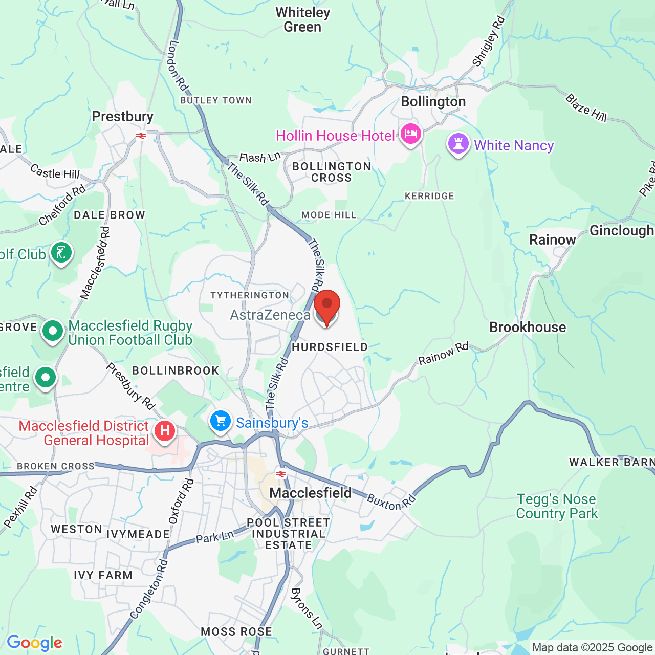 Map displaying job location