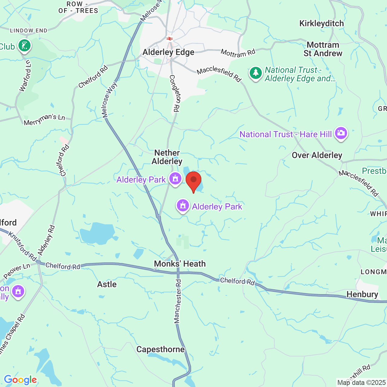 Map displaying job location