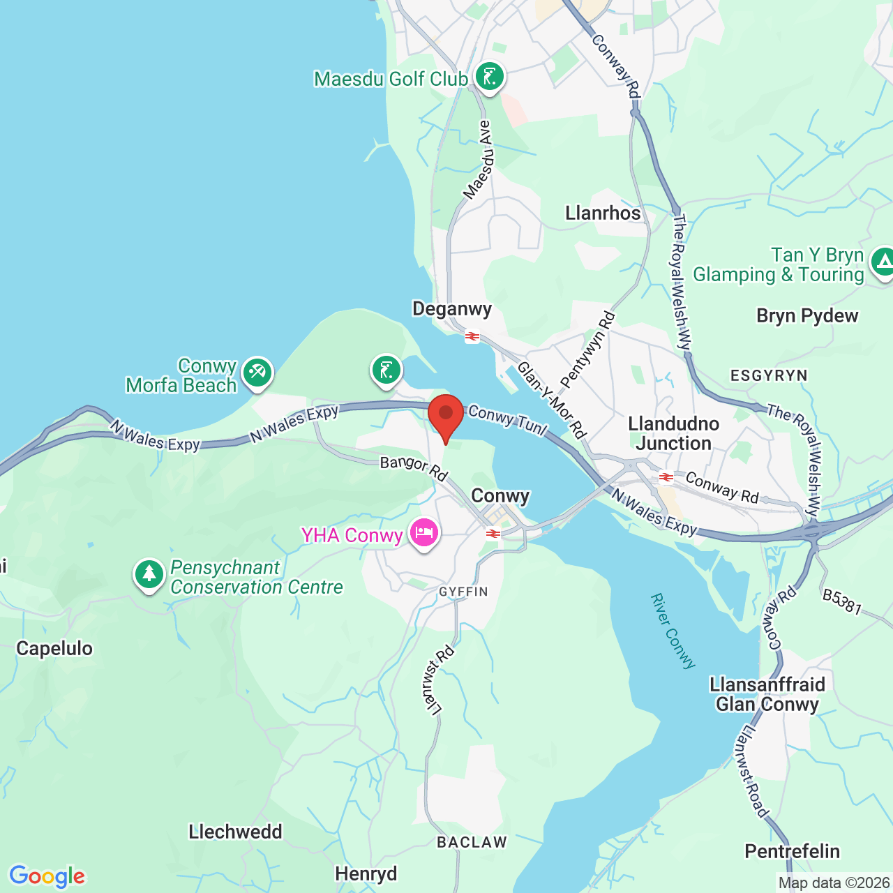 Map displaying job location