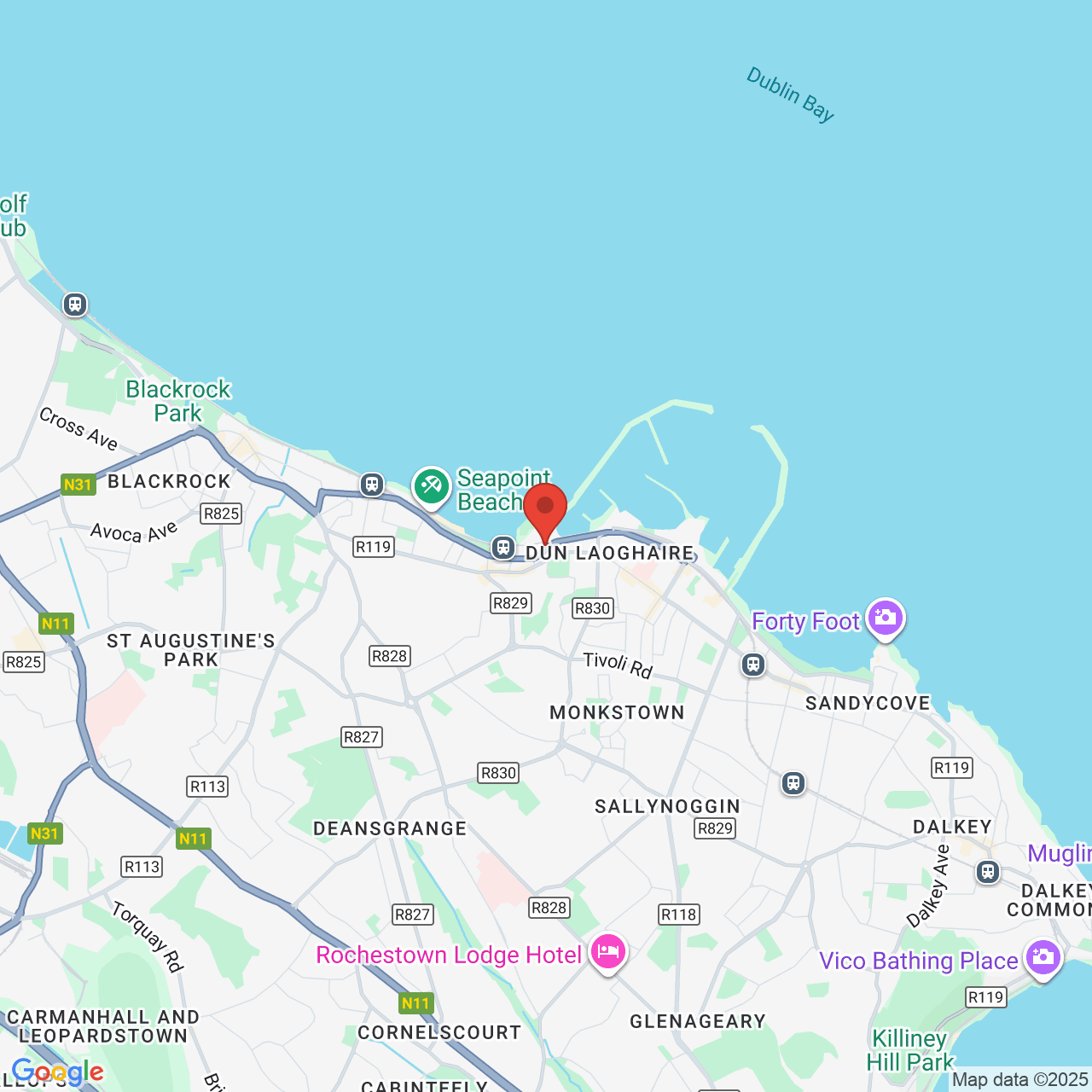 Map displaying job location