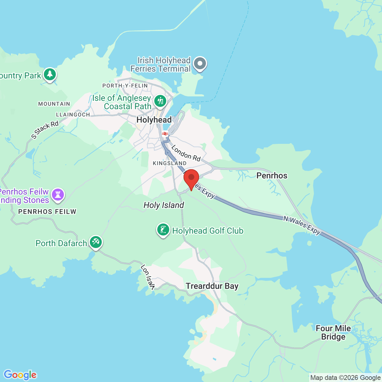 Map displaying job location