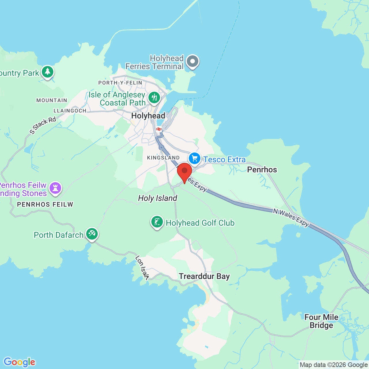 Map displaying job location