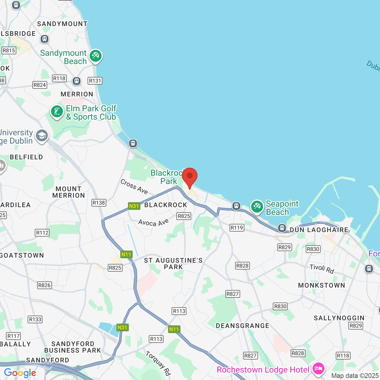 Map displaying job location